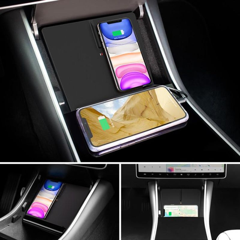 Trådløs Qi Hurtiglader Tesla Model 3 (2018-2020)